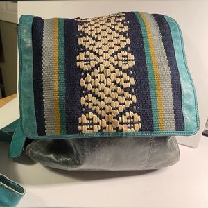 Leather cross body purse.